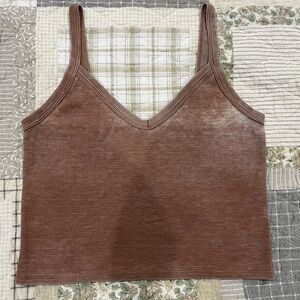 Brown Knit Women's Top
